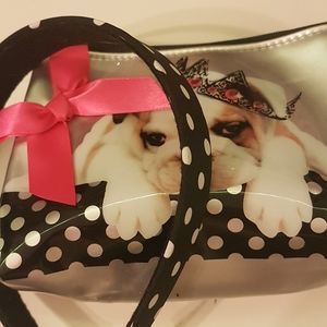 Puppy pouch with matching headband